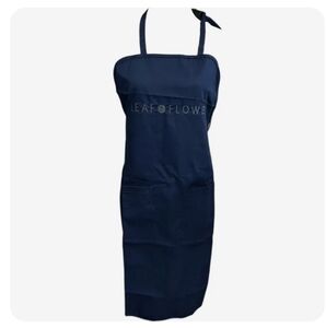 Leaf & Flower Navy Apron